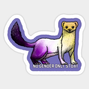 No Gender Only Stoat Sticker